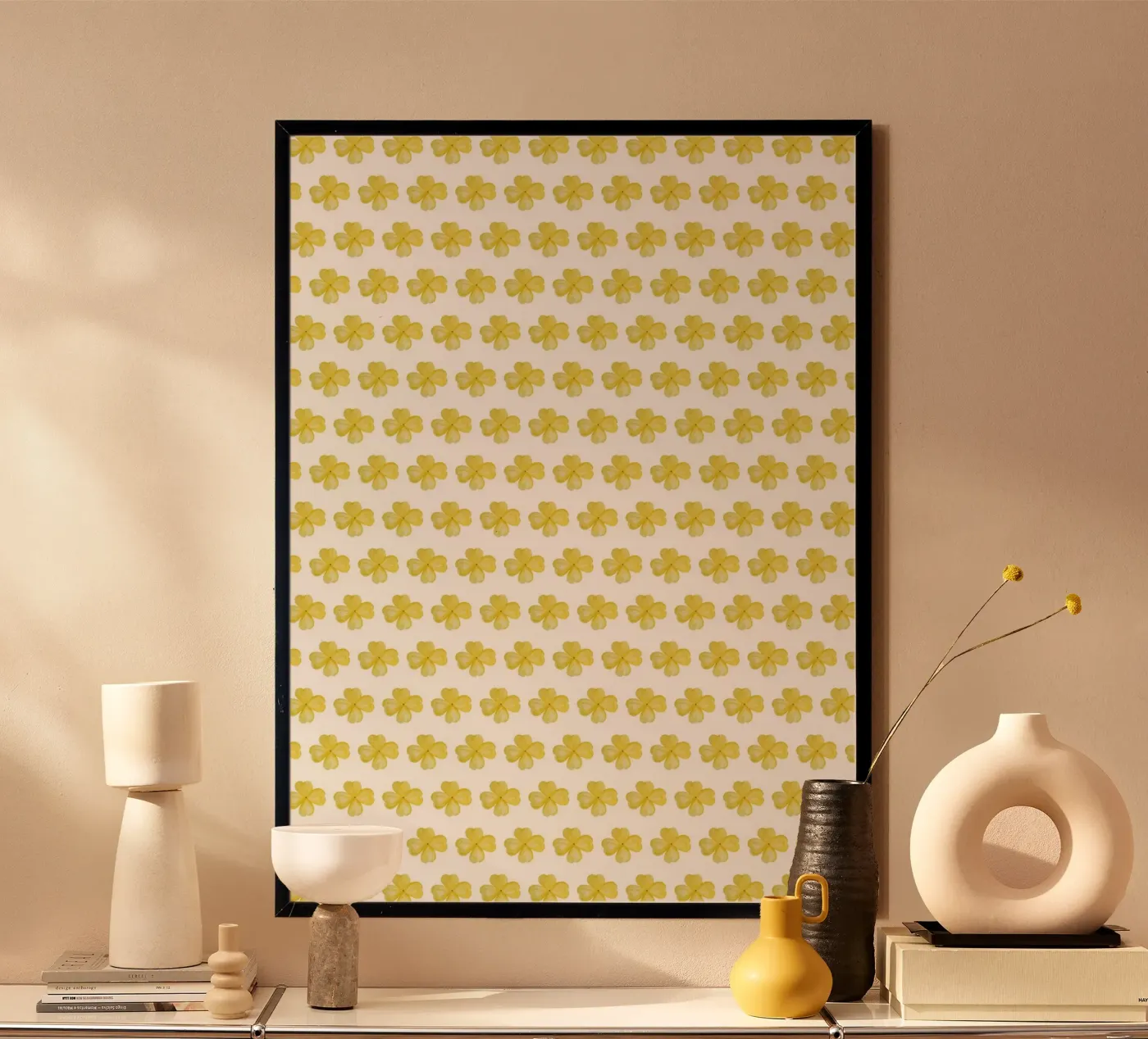 Yellow Flower Pattern Poster von kathrinmay