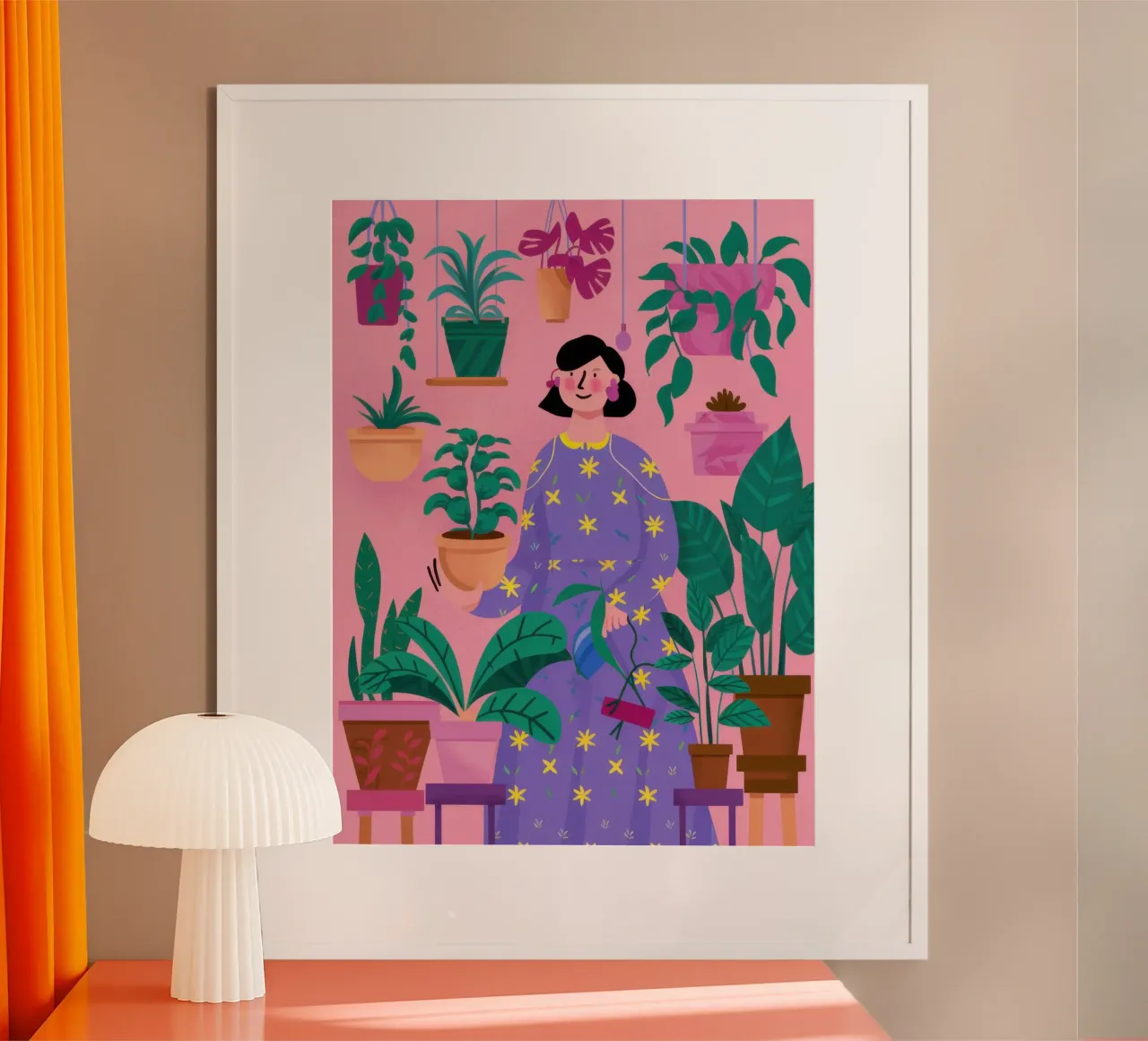 Signora delle piante poster da Sure Paint