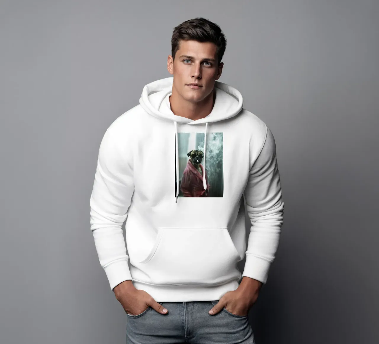 Hugo felpa con cappuccio da Affiches Chien Originales – Dogland