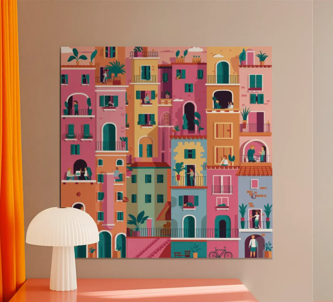 Facciata urbana cromatica poster da Sure Paint