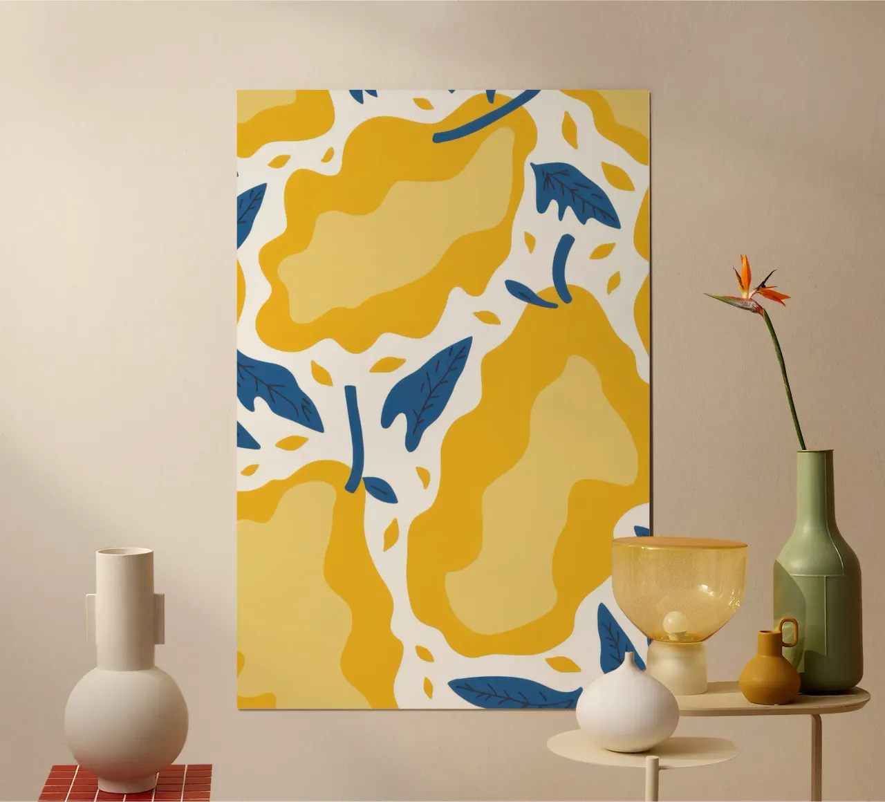 Mango Pattern Delight poster con marco de aluminio de Enter Bloom