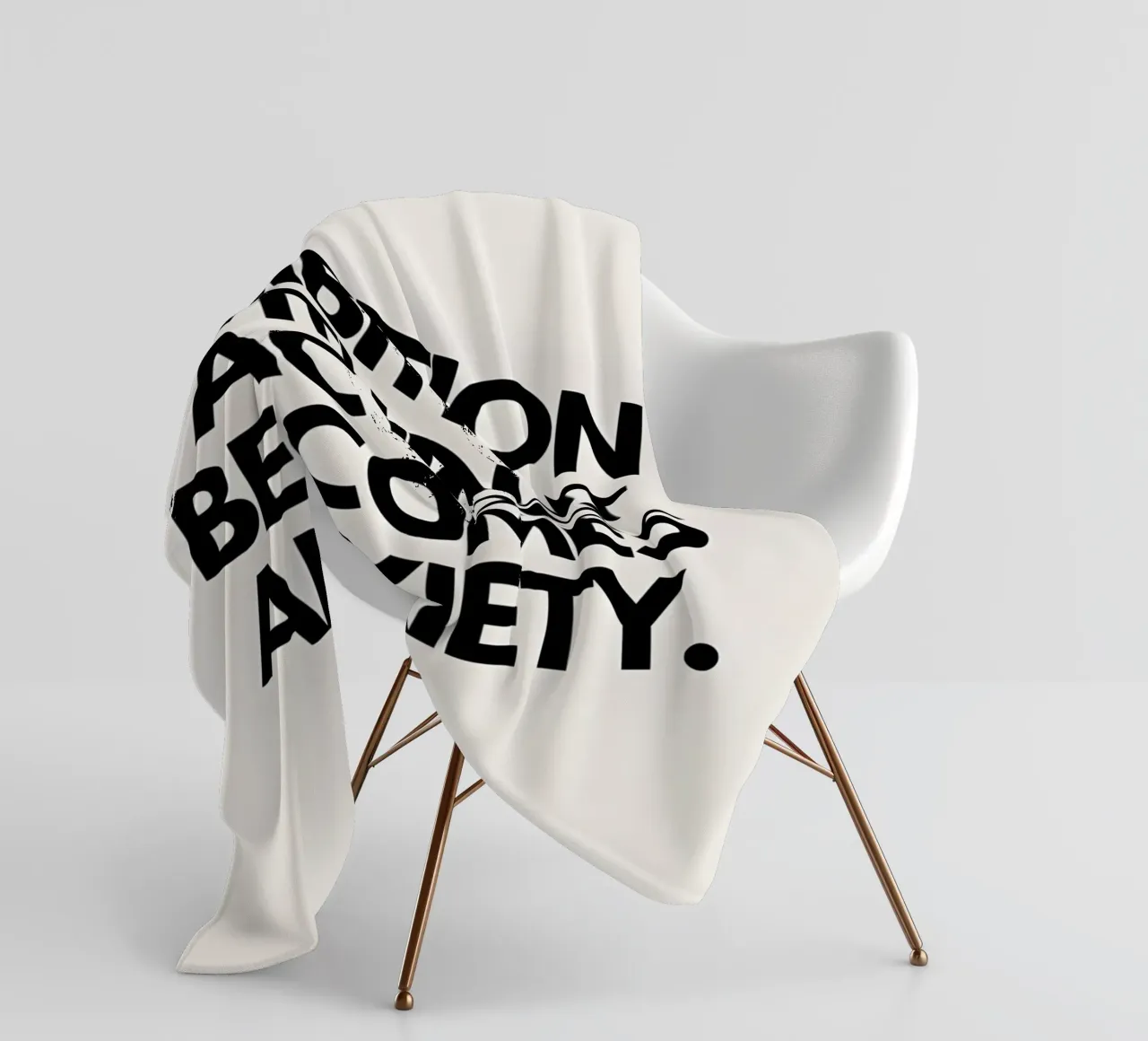"Ambition without action becomes anxiety." coperta in pile da Type & Tape