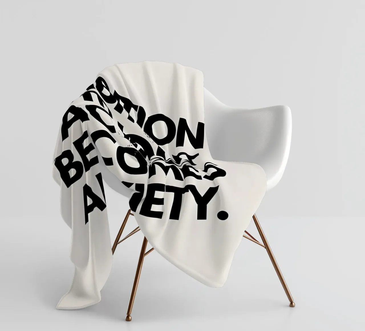"Ambition without action becomes anxiety." coperta in pile da Type & Tape