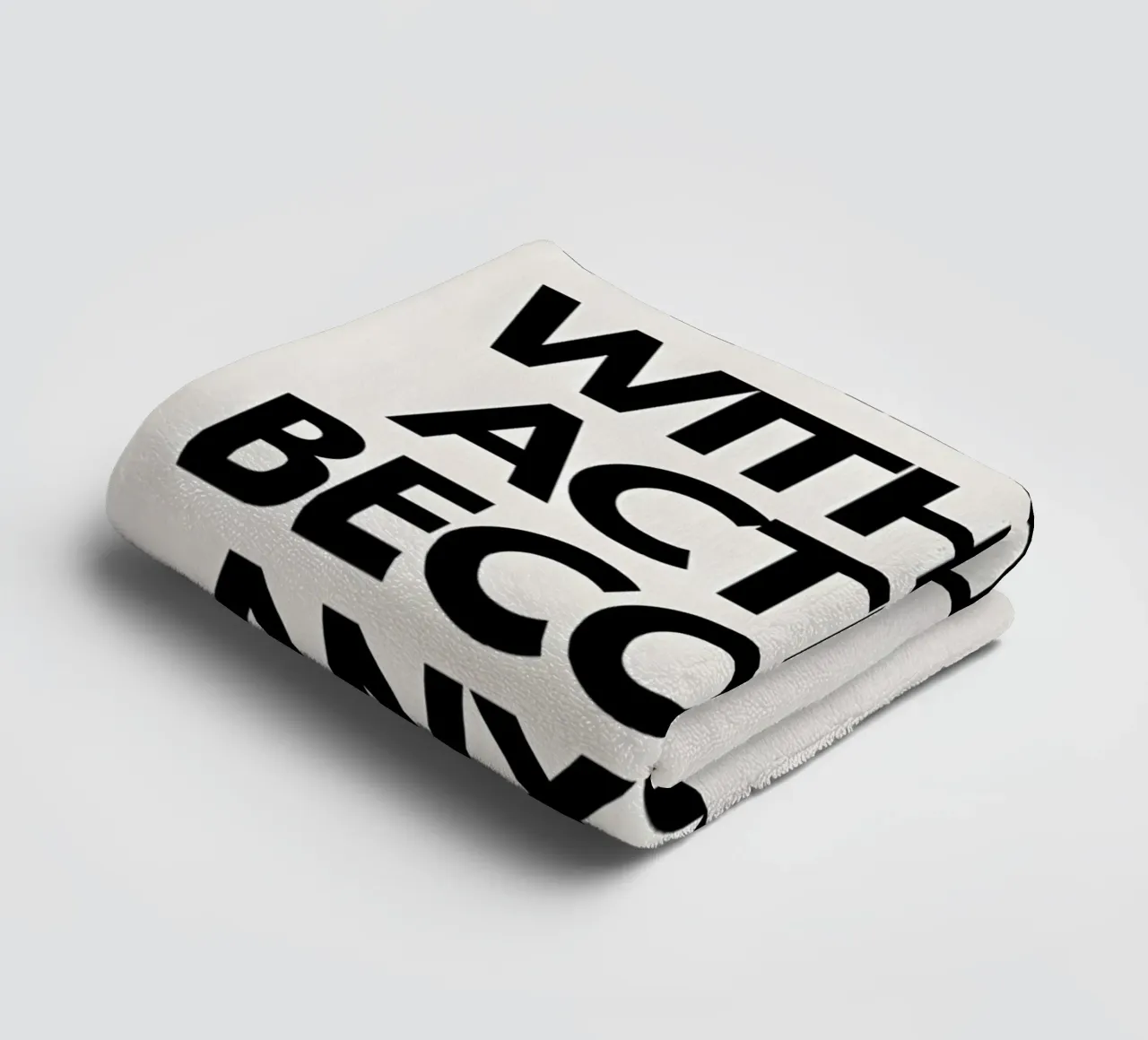 "Ambition without action becomes anxiety." asciugamano da bagno da Type & Tape