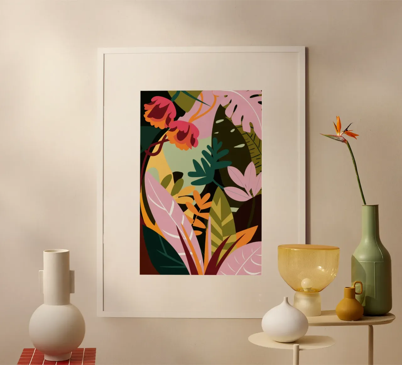 Fioritura astratta notturna poster da Orchid Patina