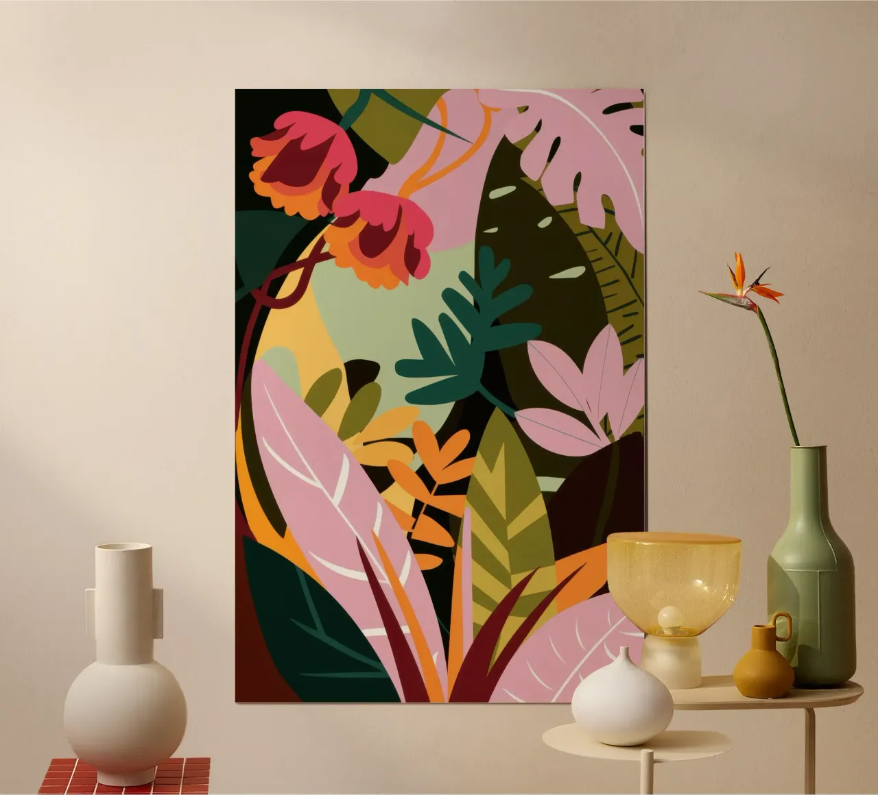 Fioritura astratta notturna poster da Orchid Patina