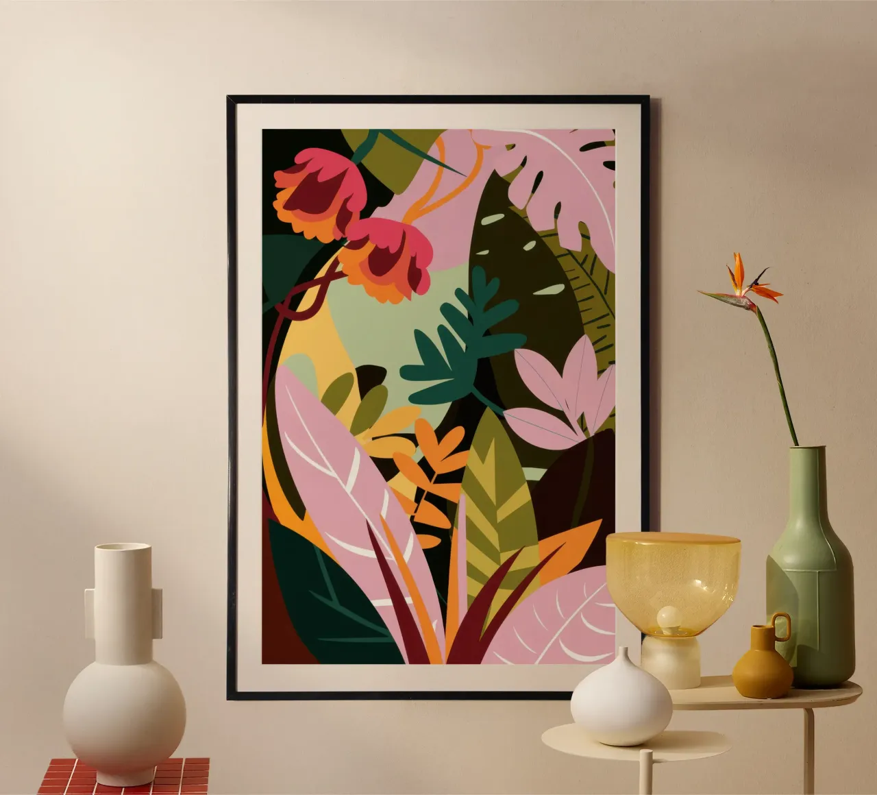 Fioritura astratta notturna poster da Orchid Patina