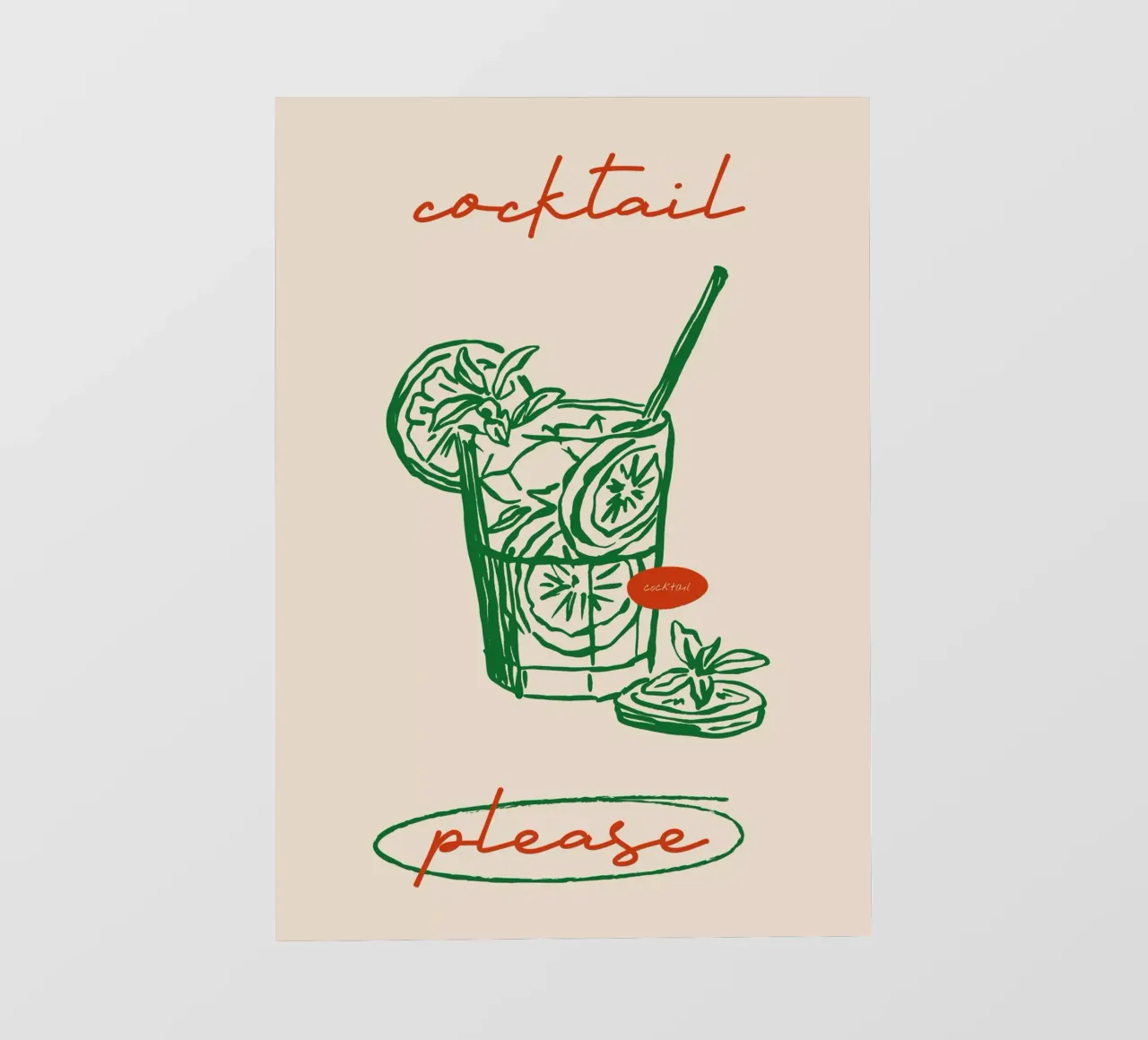 Boho Food 5 Cocktail Please telo in pvc da Boho Print Collection