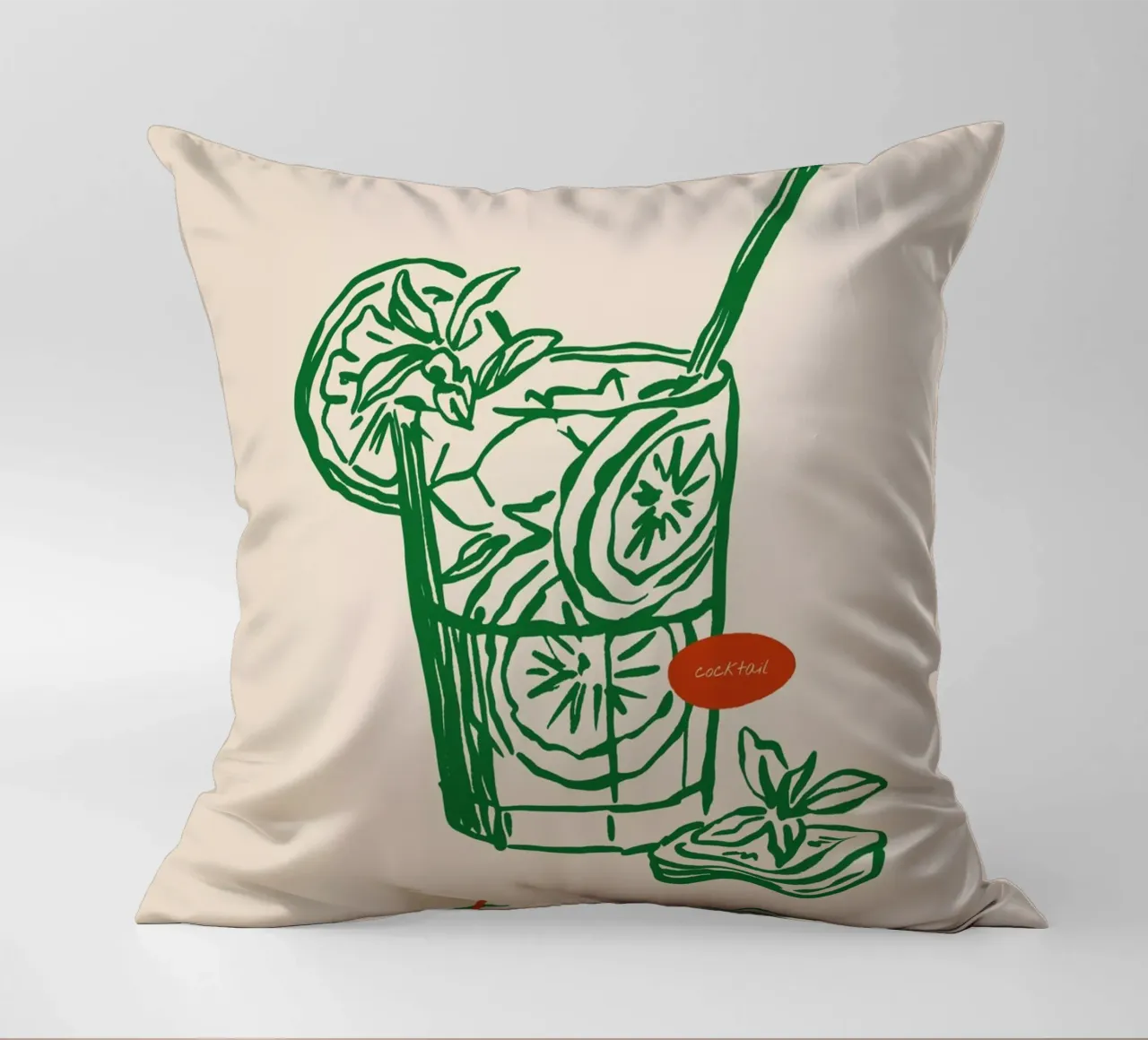 Boho Food 5 Cocktail Please cuscino da Boho Print Collection