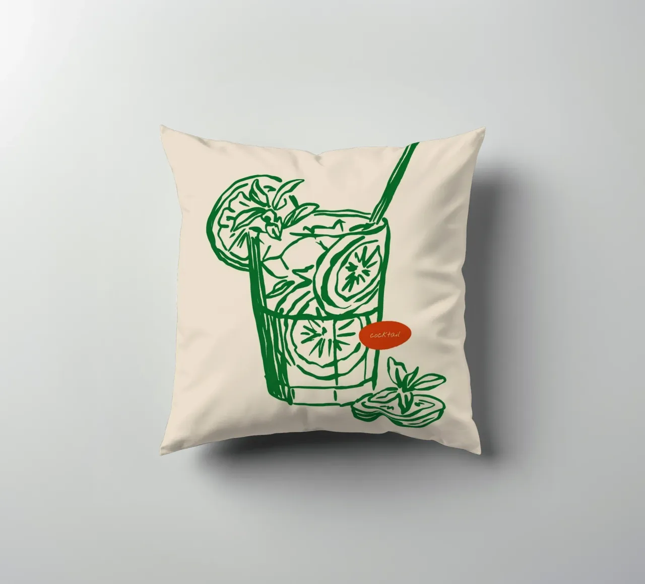 Boho Food 5 Cocktail Please cuscino da Boho Print Collection