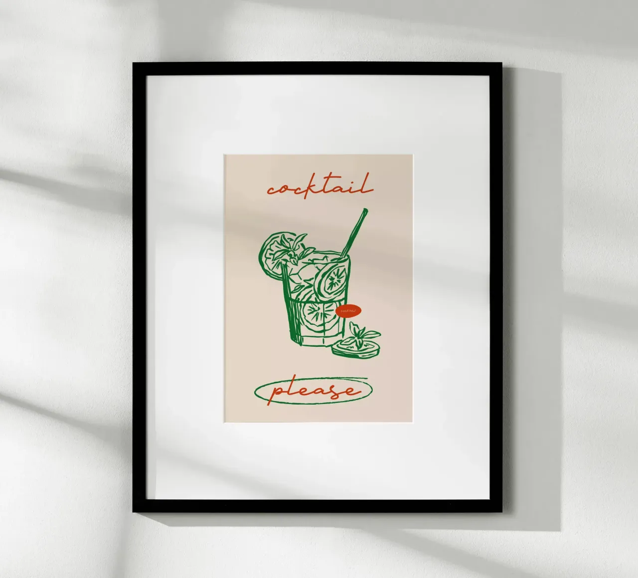 Boho Food 5 Cocktail Please poster da Boho Print Collection