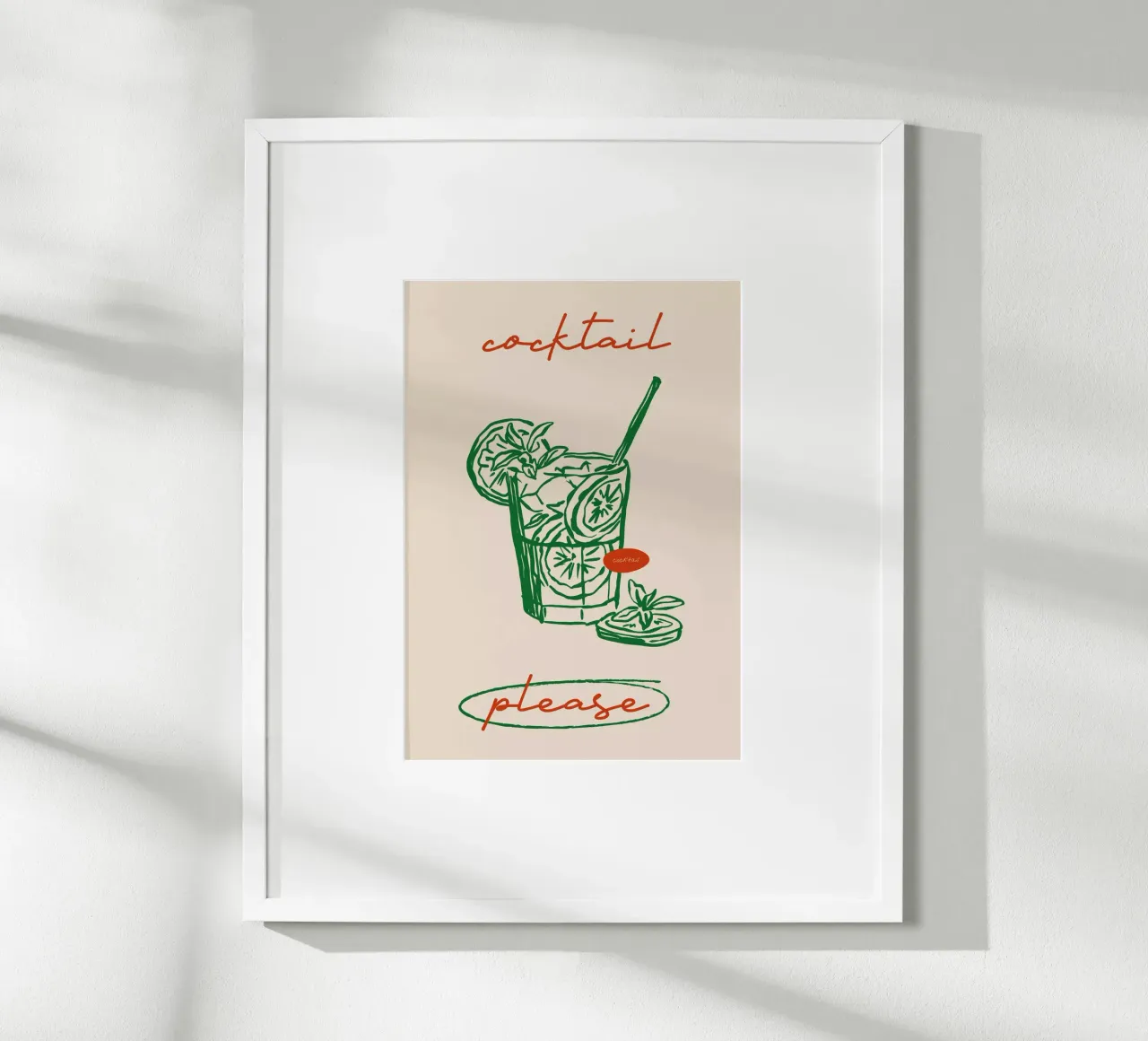 Boho Food 5 Cocktail Please poster da Boho Print Collection