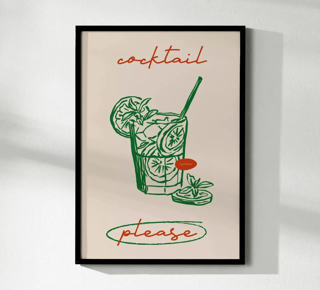 Boho Food 5 Cocktail Please poster da Boho Print Collection