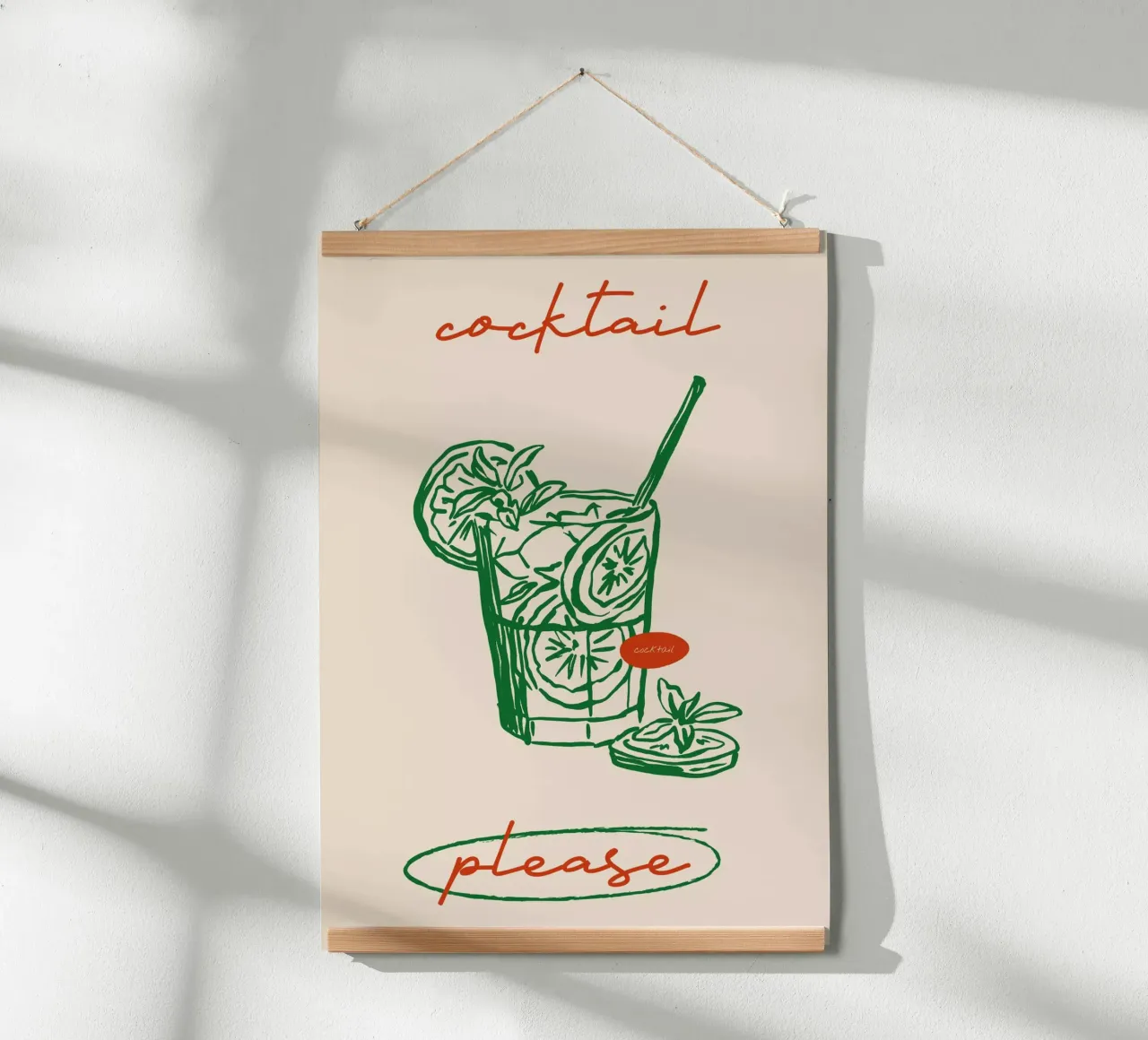 Boho Food 5 Cocktail Please poster da Boho Print Collection