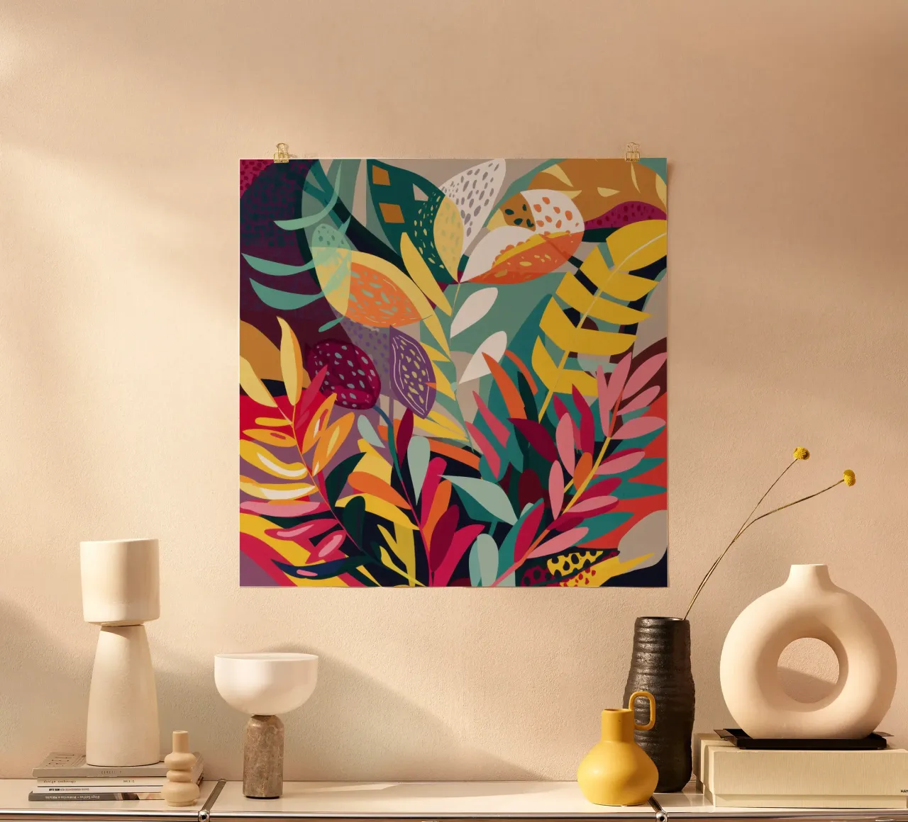 Collage di tropici cromatici poster da Moon Revolver