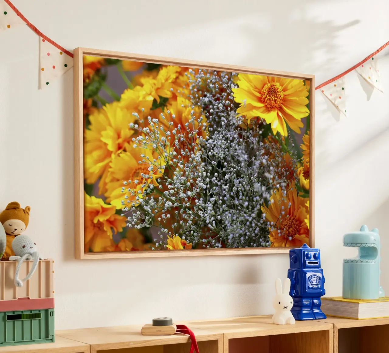 Whispers in White - Kunstdruk canvas met Baklijst van jay