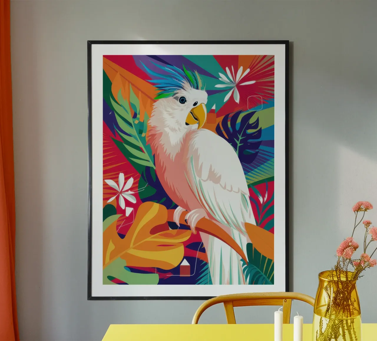 Elegante ritratto di cacatua poster da Moon Revolver