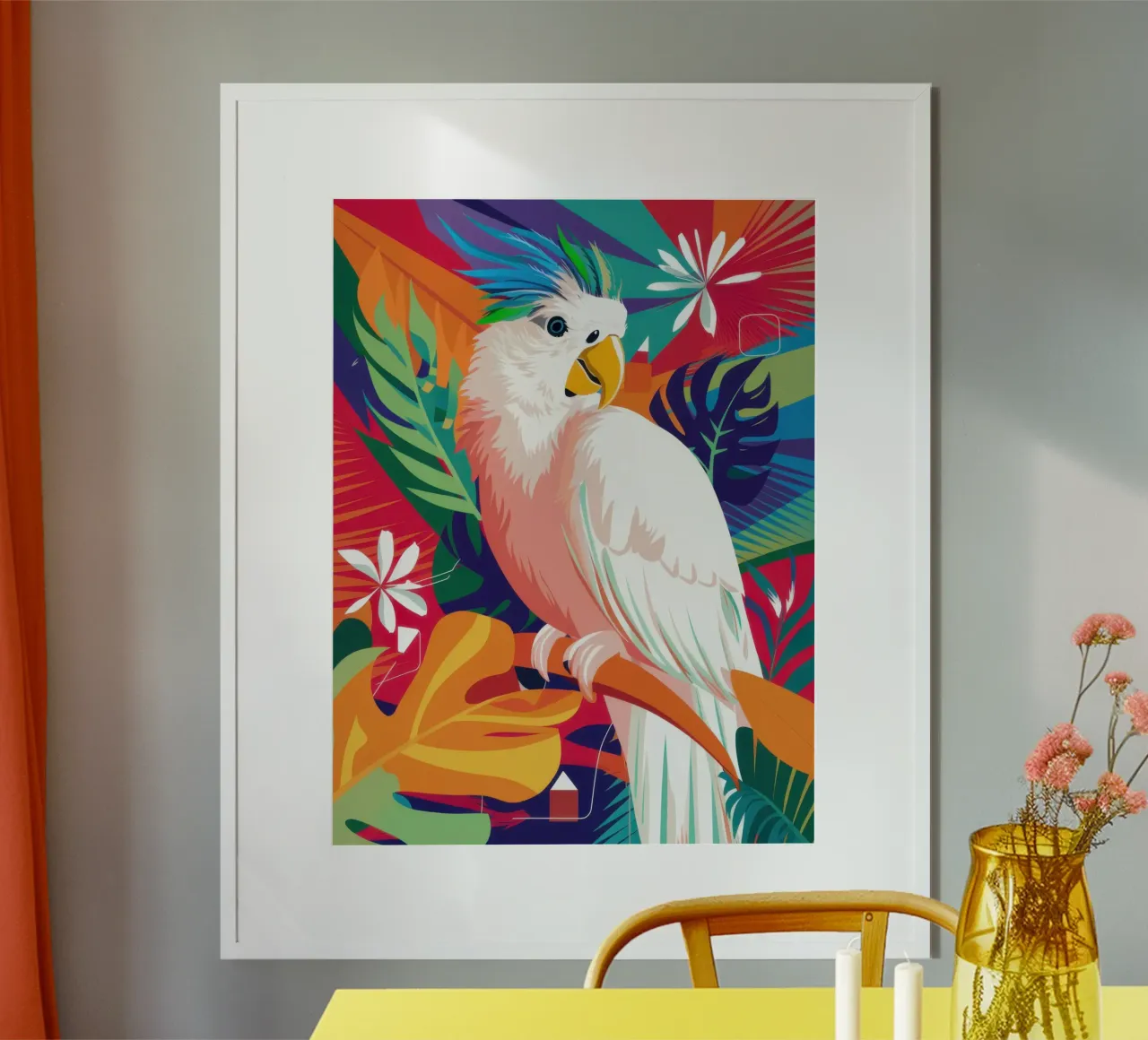 Elegante ritratto di cacatua poster da Moon Revolver