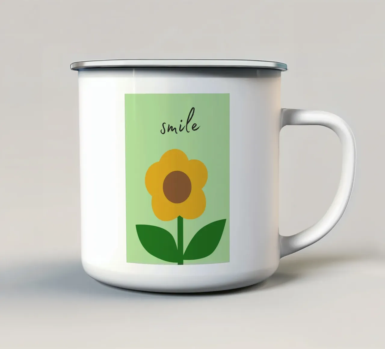 Fiore positivo tazza in smalto da IamHomeStudio