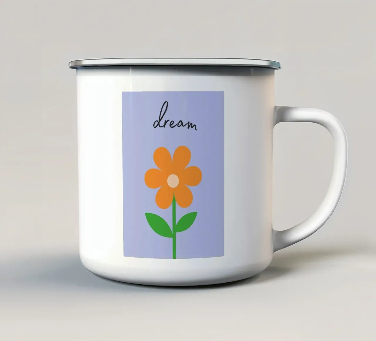 Fiore positivo tazza in smalto da IamHomeStudio