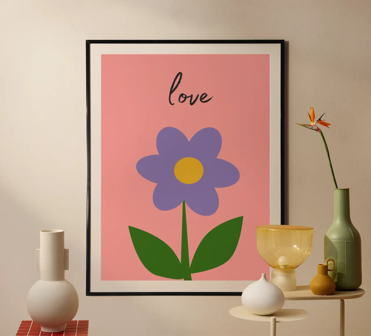 Fiore positivo poster da IamHomeStudio