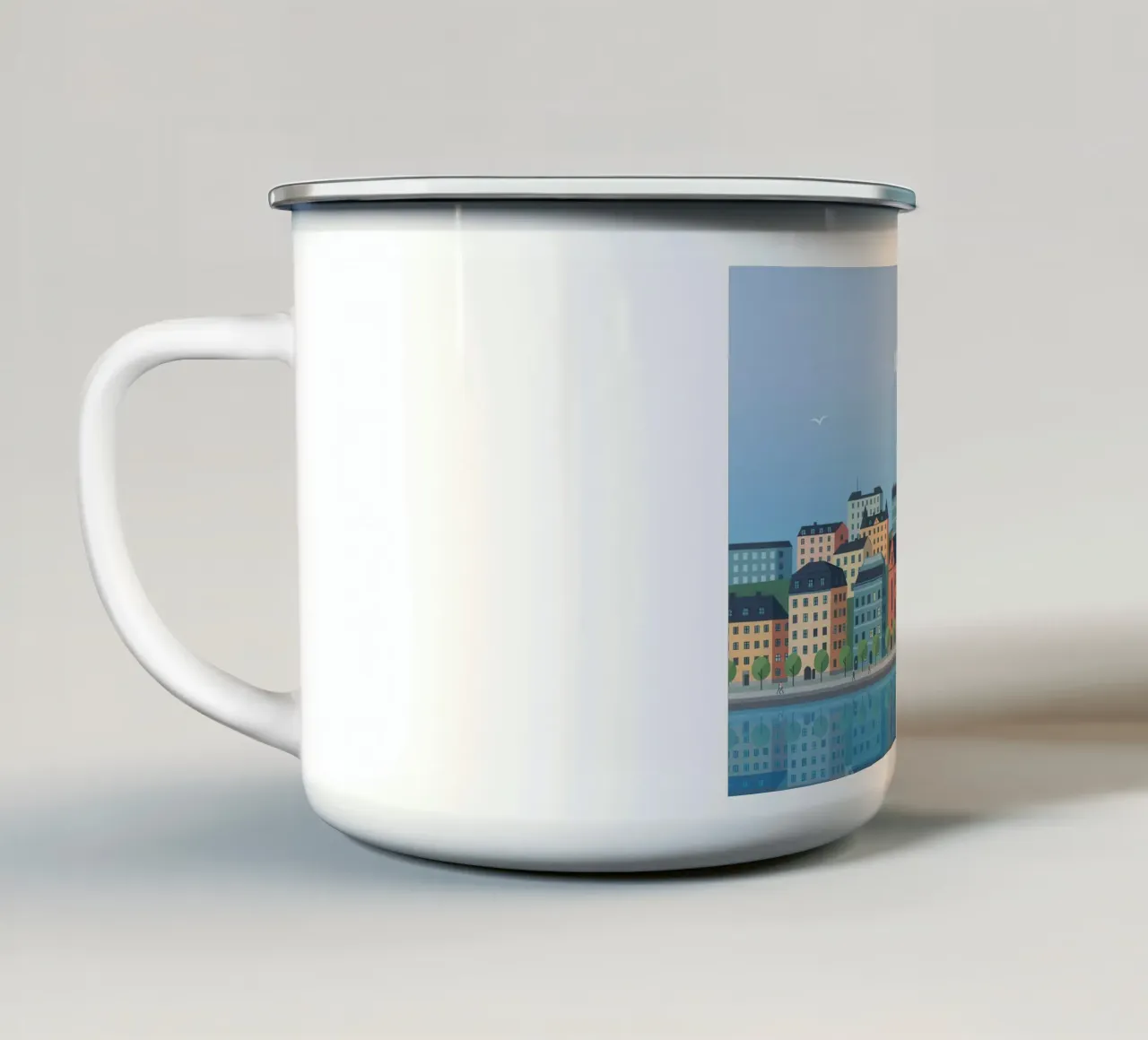 Södermalm Stockholm tazza in smalto da Attaboy Dsgn