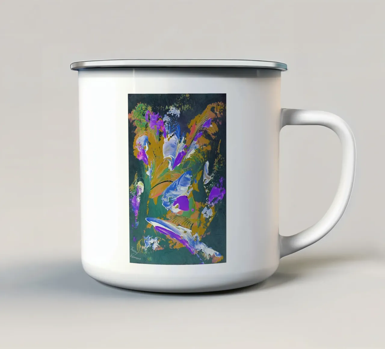 IDEAL GIFT 77 invers. tazza in smalto da Thierry Vobmann Abstract painting