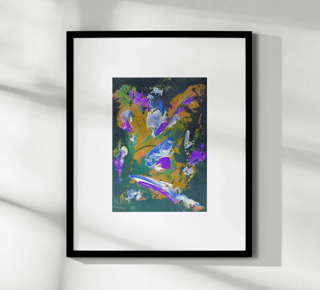 IDEAL GIFT 77 invers. poster con telaio in plastica da Thierry Vobmann Abstract painting