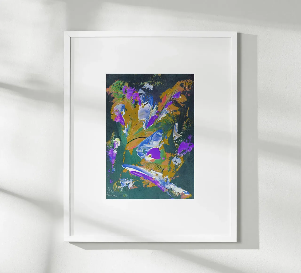 IDEAL GIFT 77 invers. poster con telaio in plastica da Thierry Vobmann Abstract painting