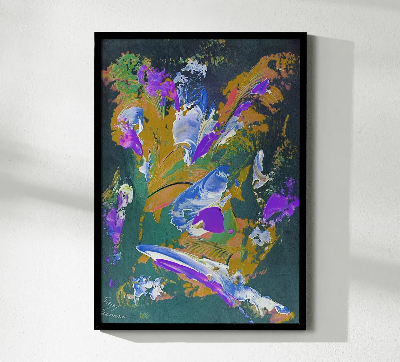 IDEAL GIFT 77 invers. poster con telaio in plastica da Thierry Vobmann Abstract painting