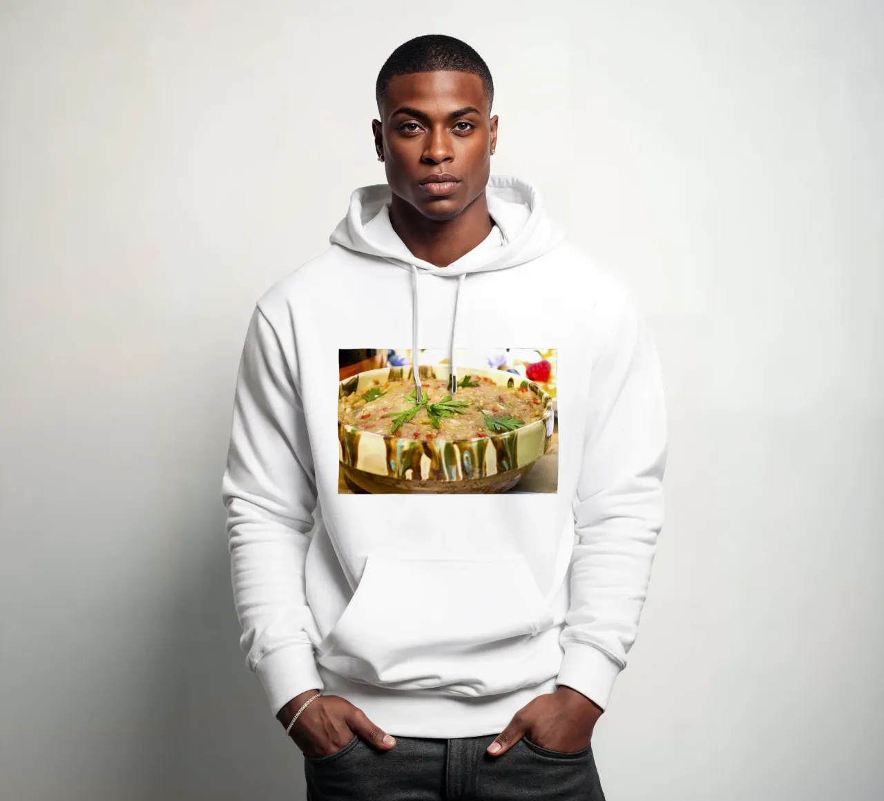 Ensalada rústica de berenjenas - Fine Art Print sudadera con capucha de jay