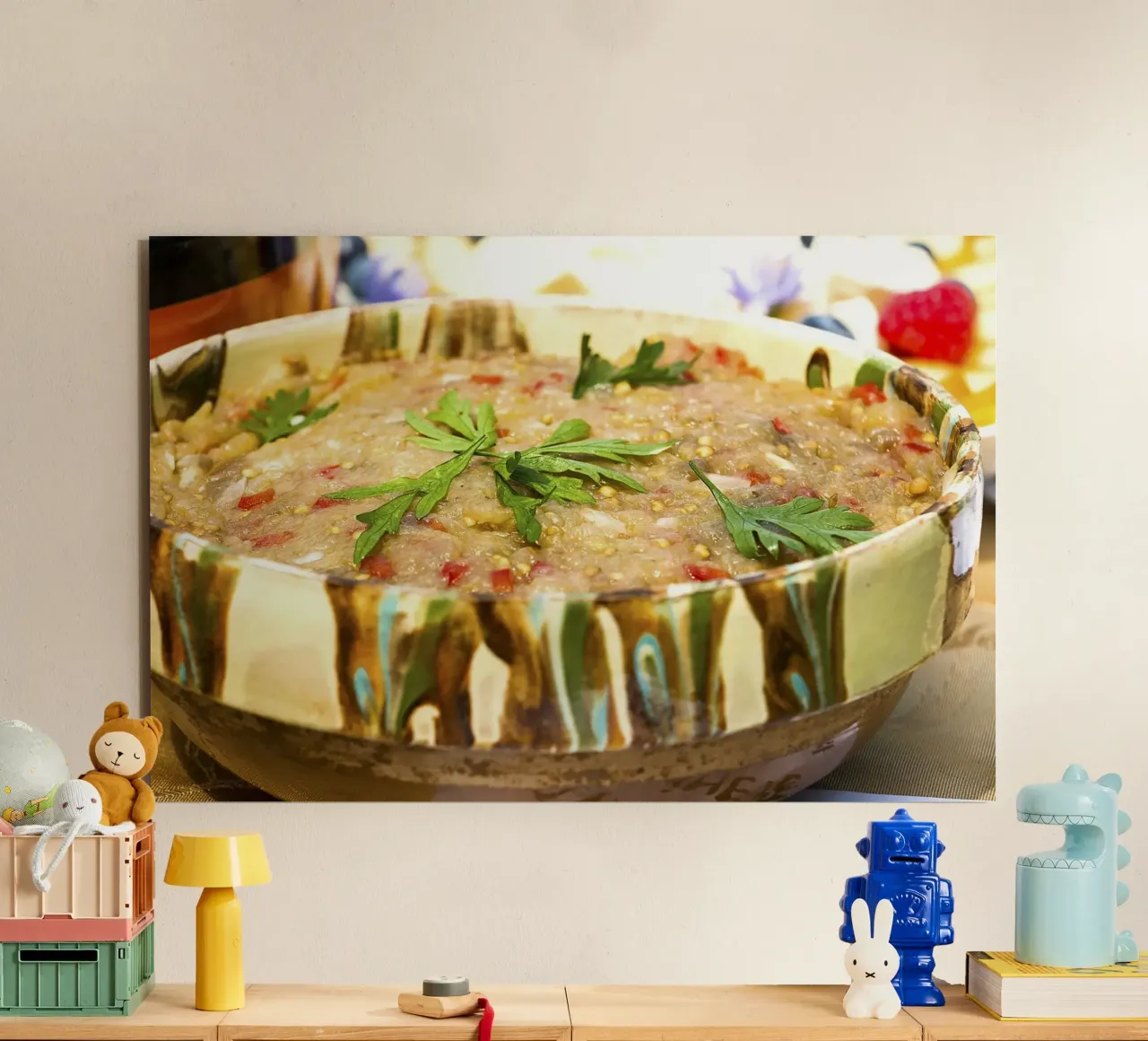 Ensalada rústica de berenjenas - Fine Art Print aluminio dibond de jay