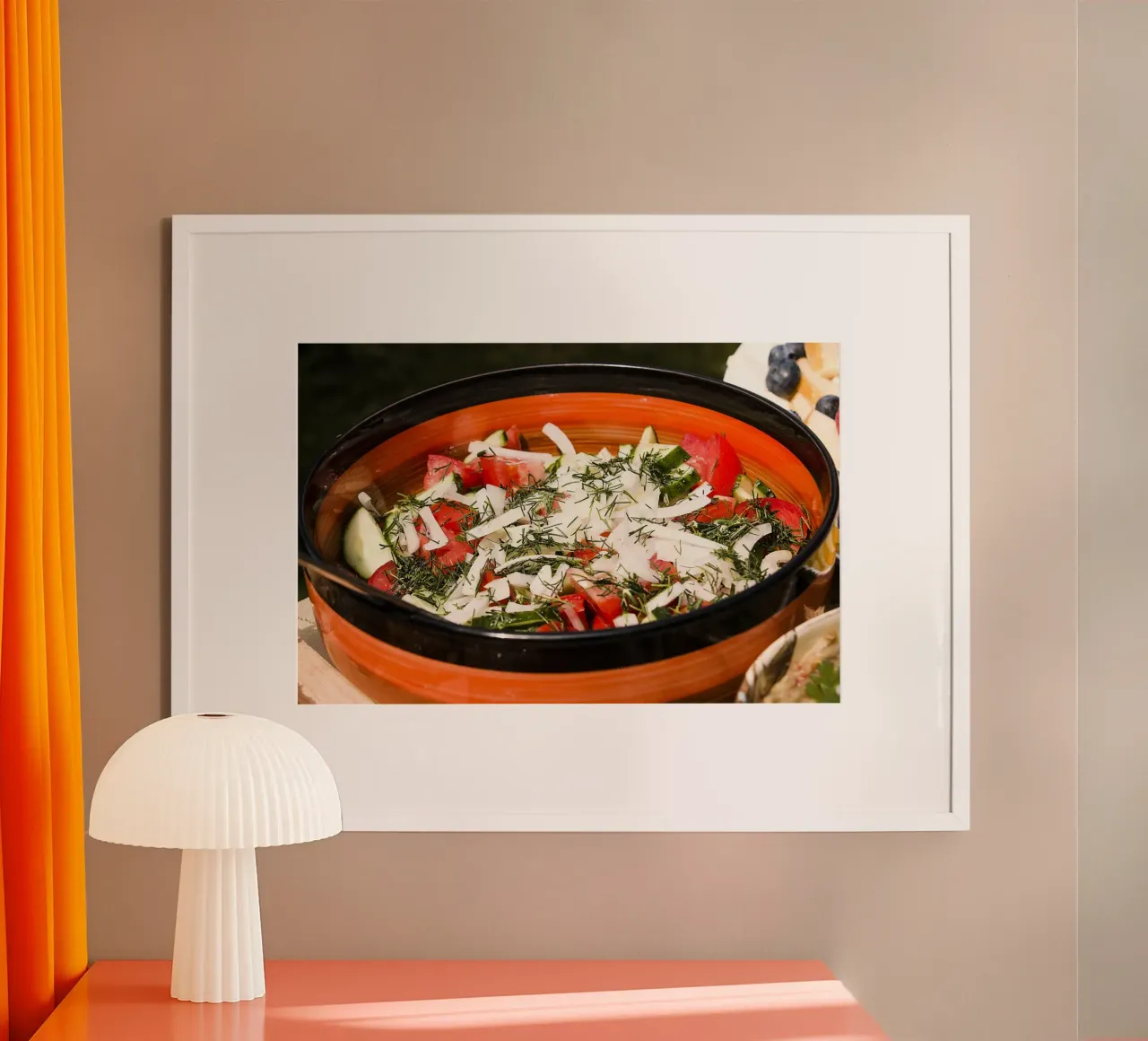 Insalata fresca dell'orto - Stampa fine art poster con telaio in plastica da jay