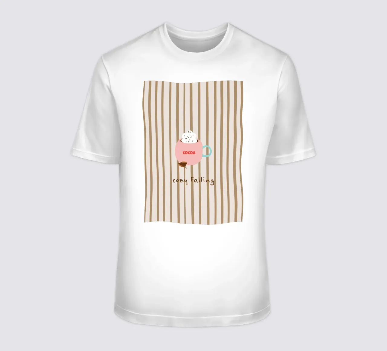 cozy falling. (hot chocolate) autumn vibes t-shirt da FRICKE DESIGN