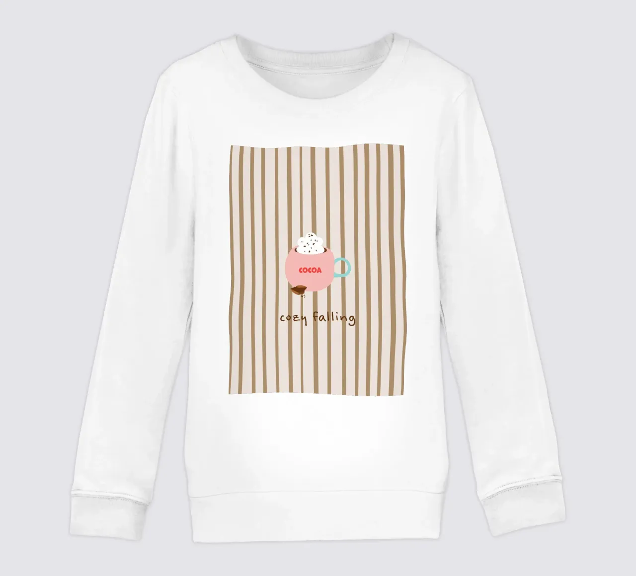 cozy falling. (hot chocolate) autumn vibes felpa bambino da FRICKE DESIGN