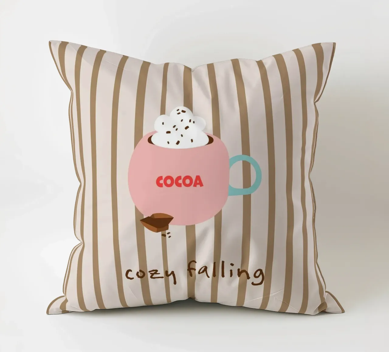 cozy falling. (hot chocolate) autumn vibes cuscino da FRICKE DESIGN