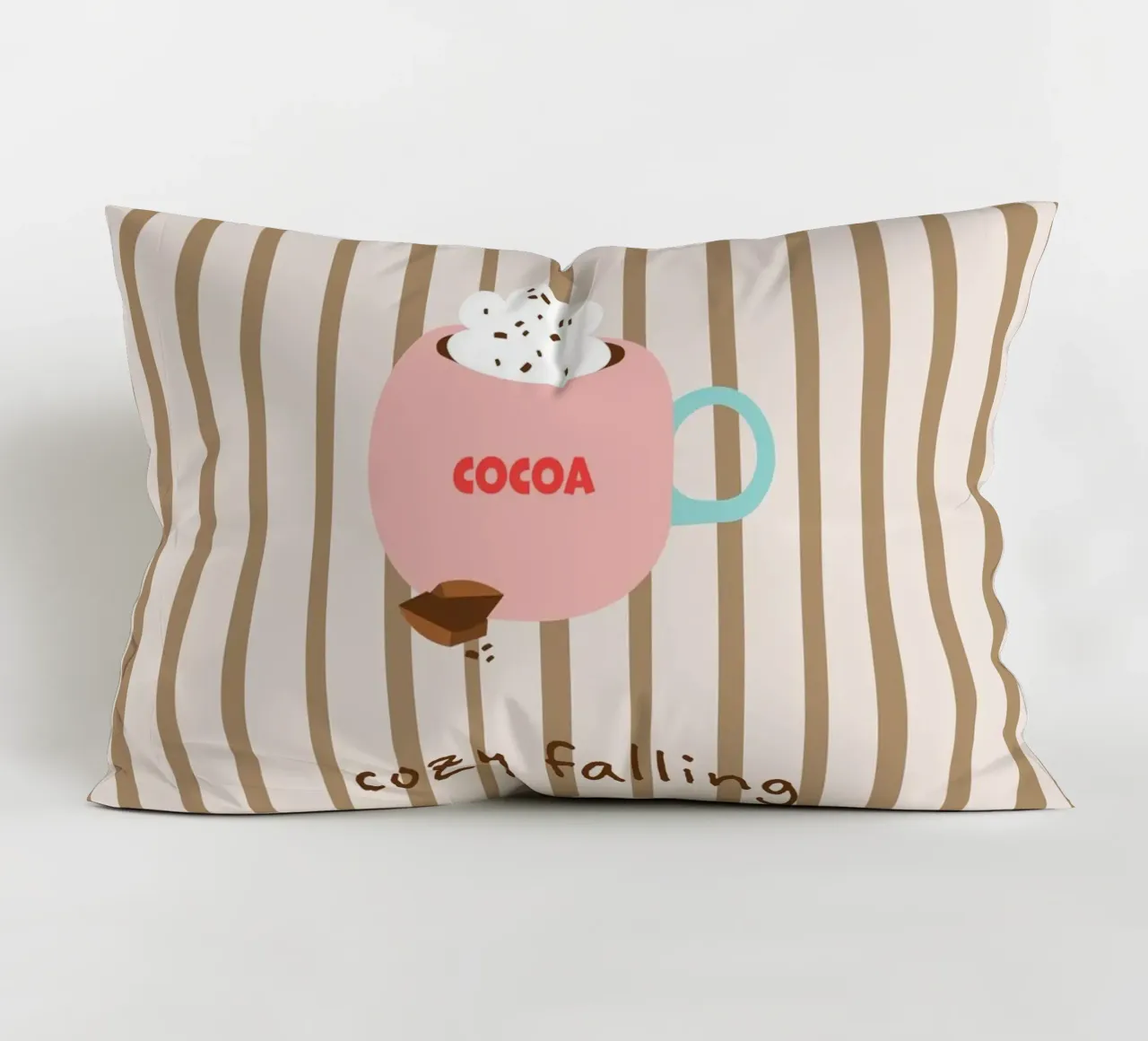 cozy falling. (hot chocolate) autumn vibes cuscino da FRICKE DESIGN