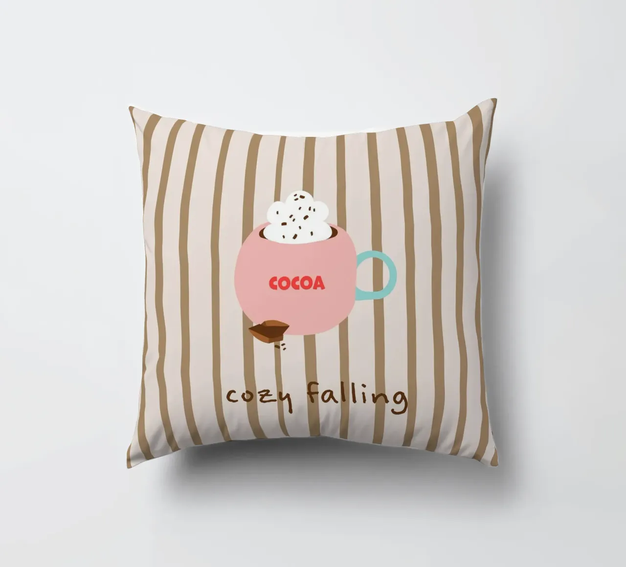 cozy falling. (hot chocolate) autumn vibes cuscino da FRICKE DESIGN