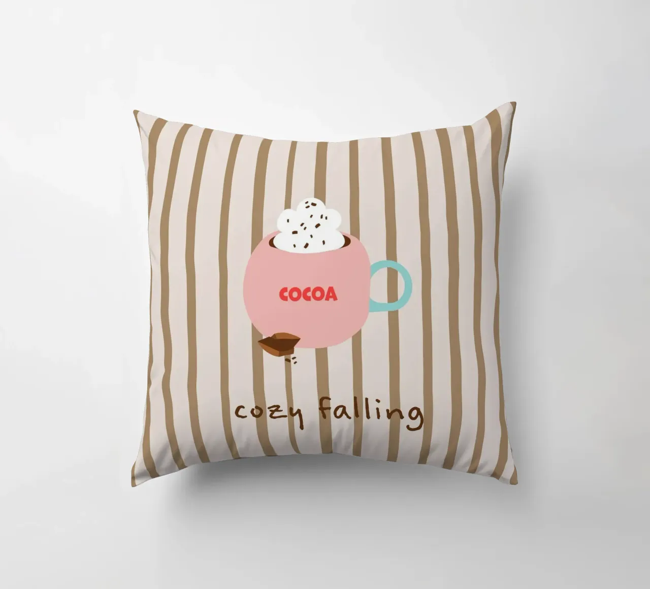 cozy falling. (hot chocolate) autumn vibes cuscino da FRICKE DESIGN