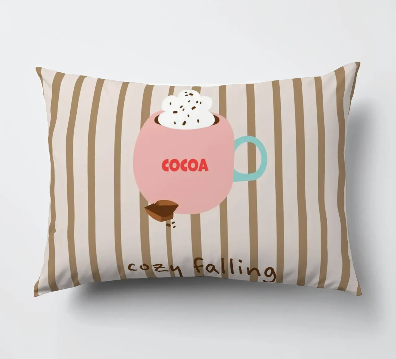 cozy falling. (hot chocolate) autumn vibes cuscino da FRICKE DESIGN