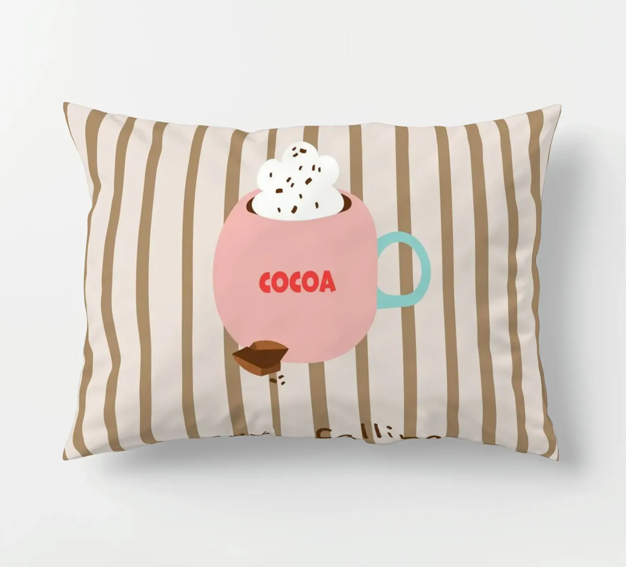 cozy falling. (hot chocolate) autumn vibes cuscino da FRICKE DESIGN