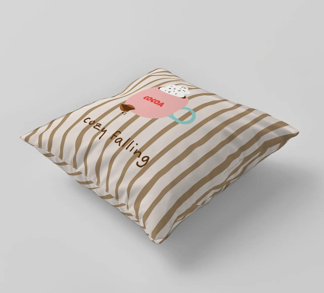 cozy falling. (hot chocolate) autumn vibes cuscino da FRICKE DESIGN