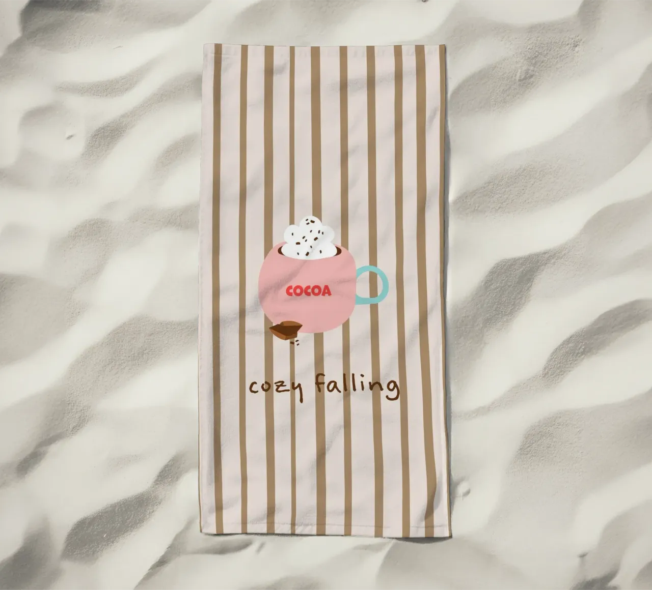 cozy falling. (hot chocolate) autumn vibes telo mare da FRICKE DESIGN