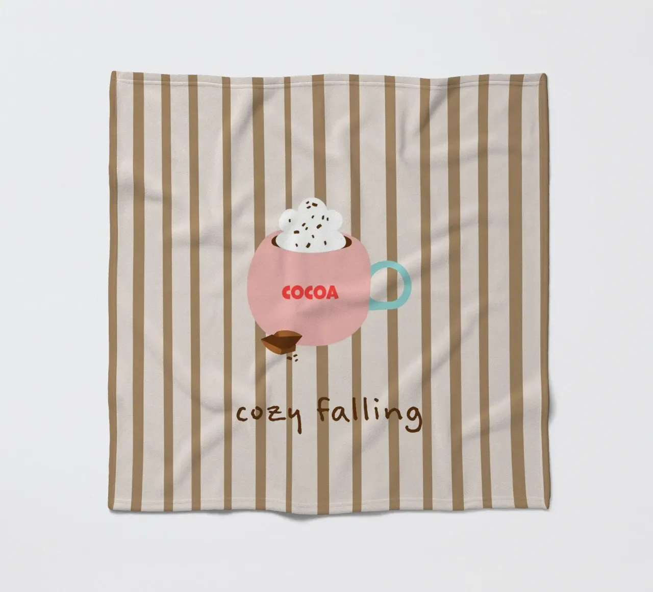 cozy falling. (hot chocolate) autumn vibes coperta in pile da FRICKE DESIGN