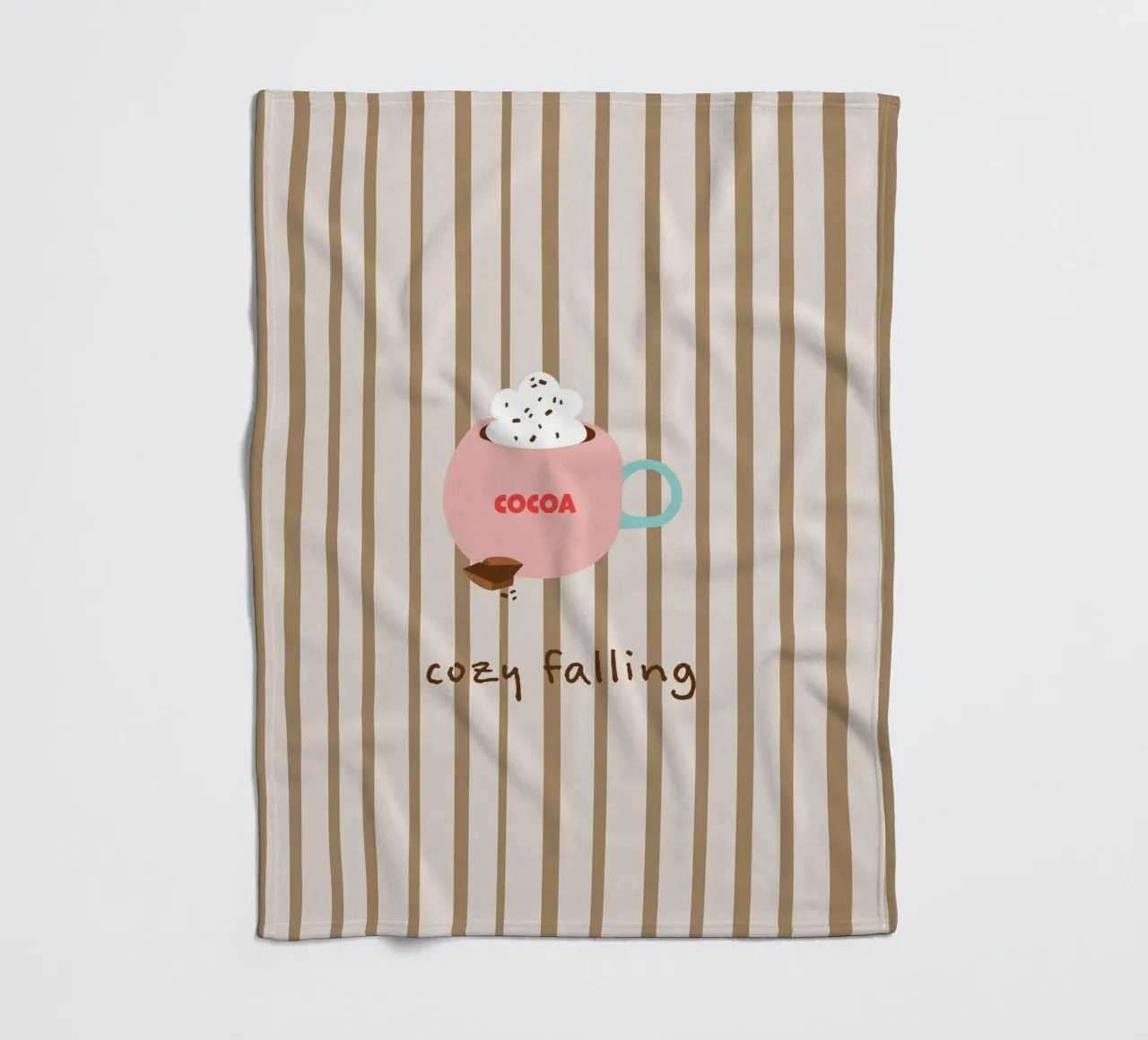 cozy falling. (hot chocolate) autumn vibes coperta in pile da FRICKE DESIGN