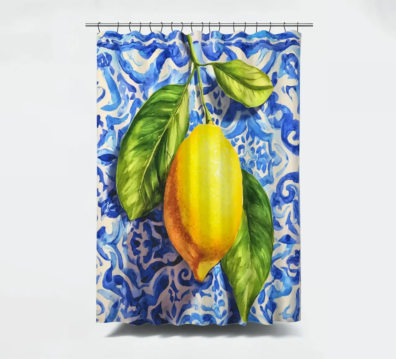 Italien Vibes Zitrone Kunst Duschvorhang von Andrea Haase Modern Home