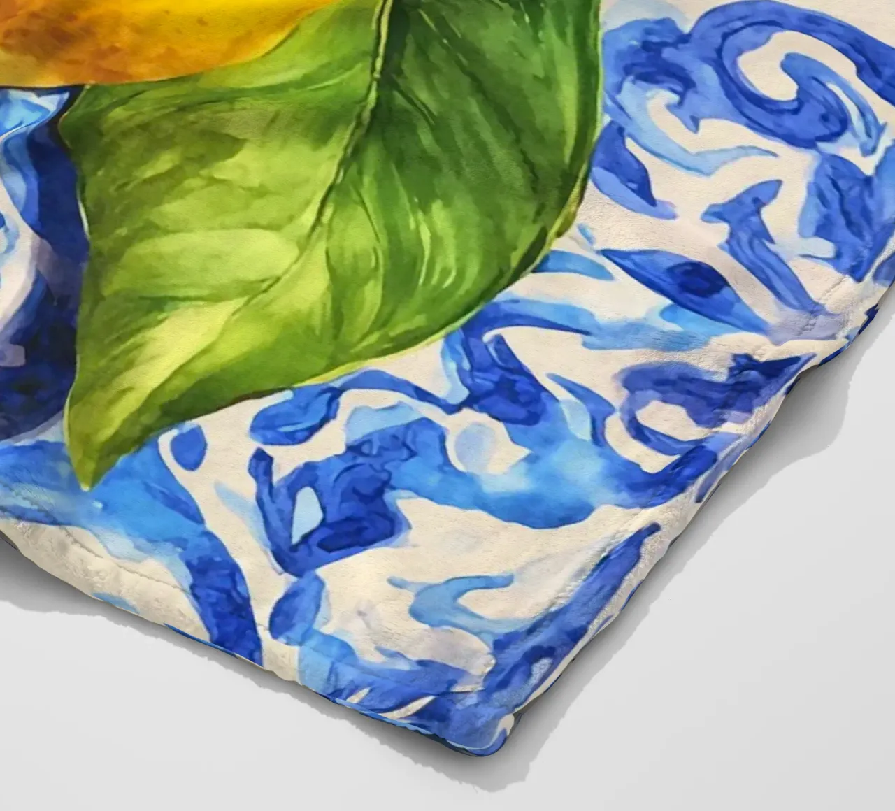 Italien Vibes Zitrone Kunst Fleecedecke von Andrea Haase Modern Home