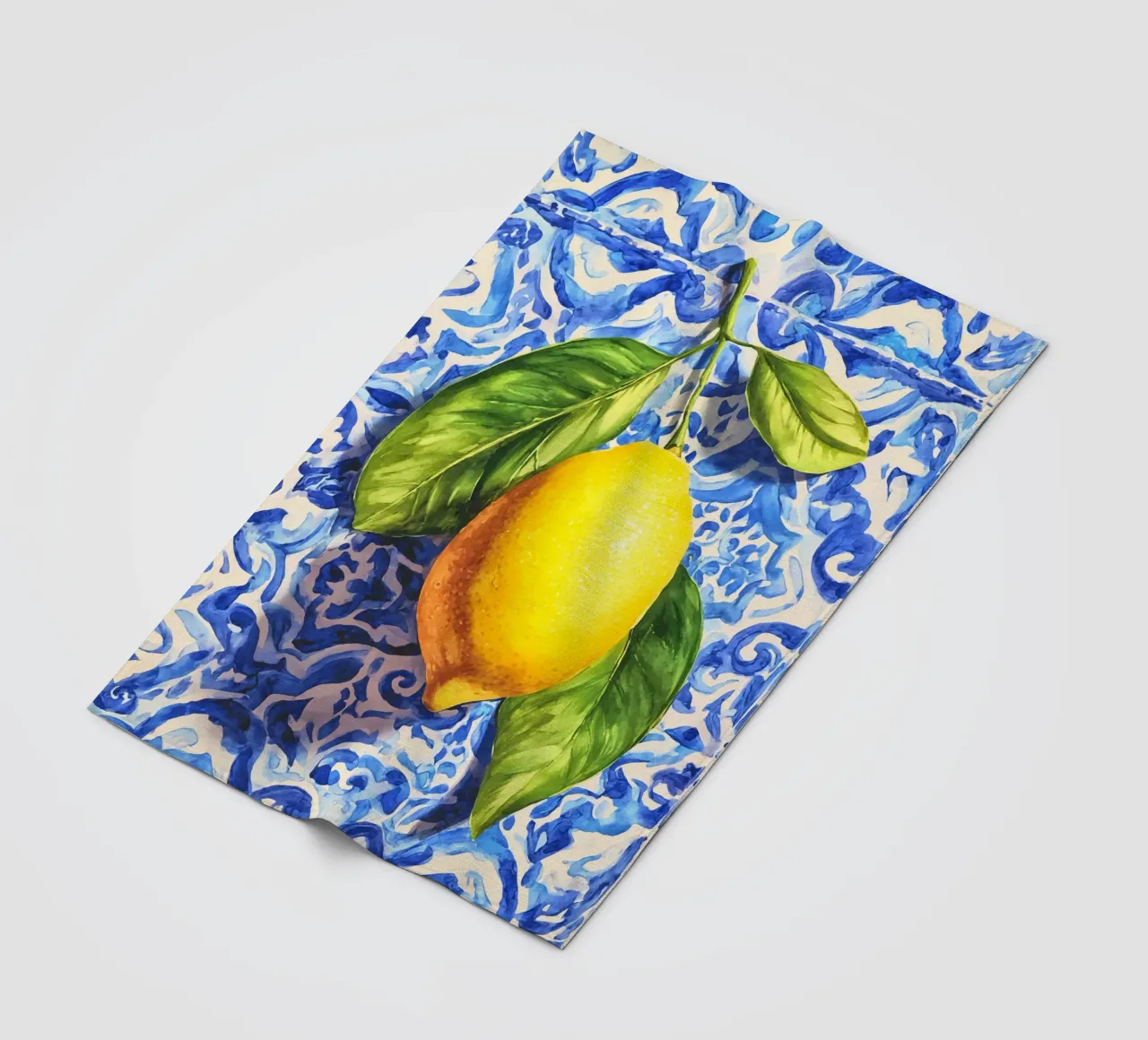 Italien Vibes Zitrone Kunst Fleecedecke von Andrea Haase Modern Home