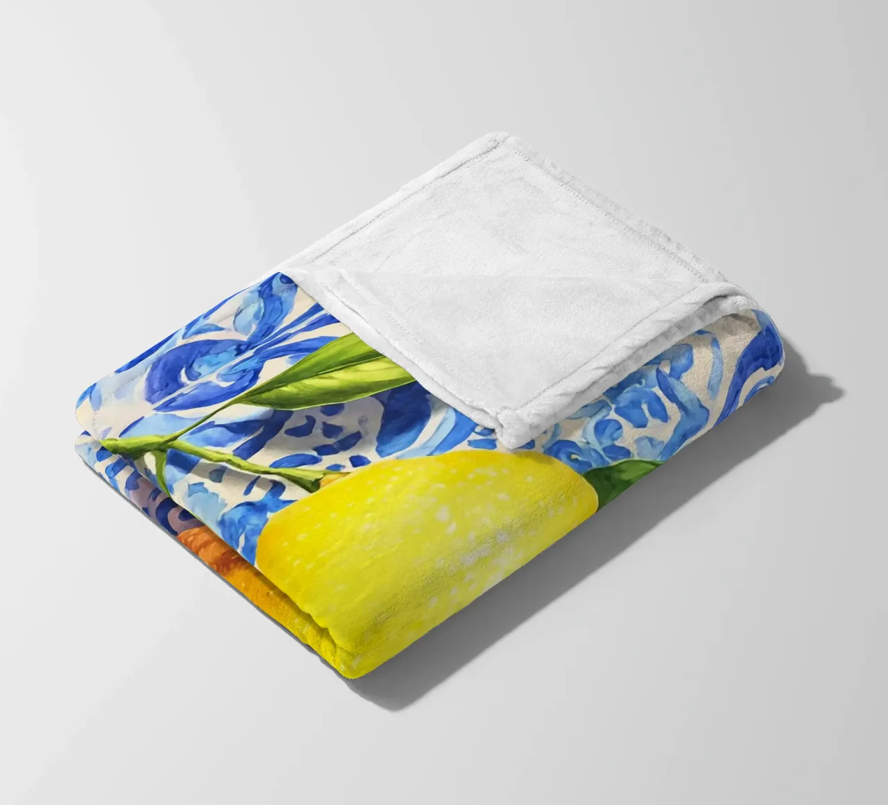 Italien Vibes Zitrone Kunst Fleecedecke von Andrea Haase Modern Home