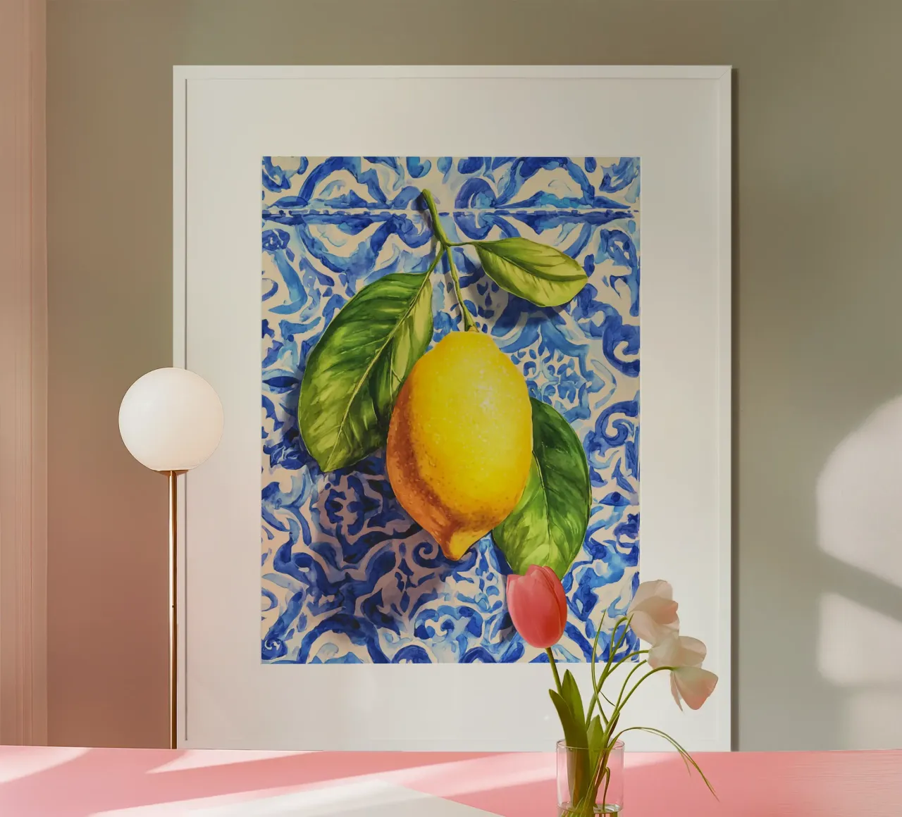 Italy Vibes Lemon Art poster con marco de plástico de Andrea Haase Modern Home